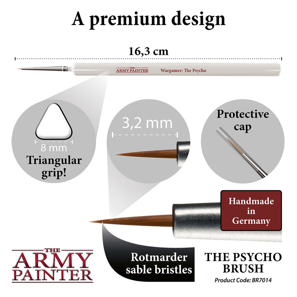 The Army Painter Wargamer The Psycho Paint Brush BR7014