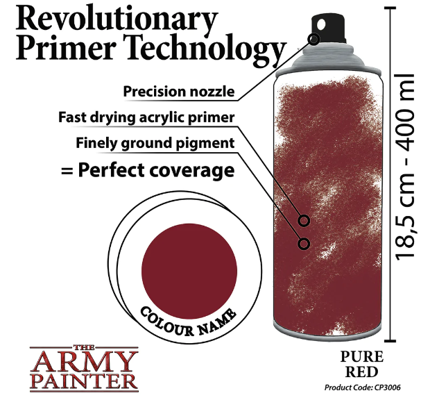 The Army Painter Color Primer Pure Red Spray CP3006