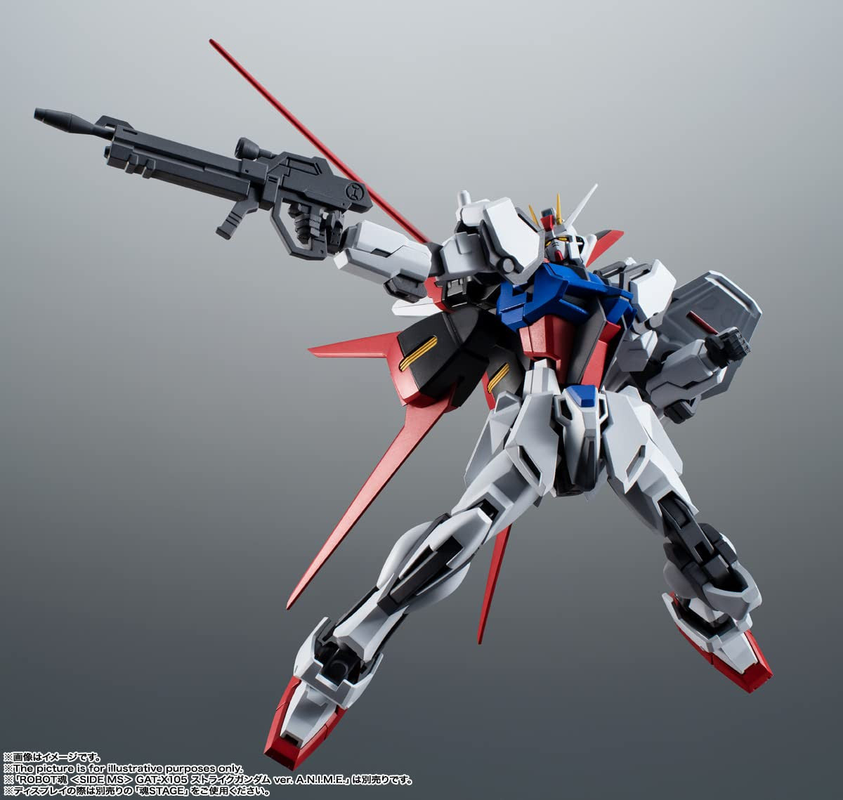 Mobile Suit Gundam Seed Side MS Aile Striker & Option Parts Set Bandai Spirits The Robot Spirits Figure Tamashii Nations AQM/E-X01 BAS63749