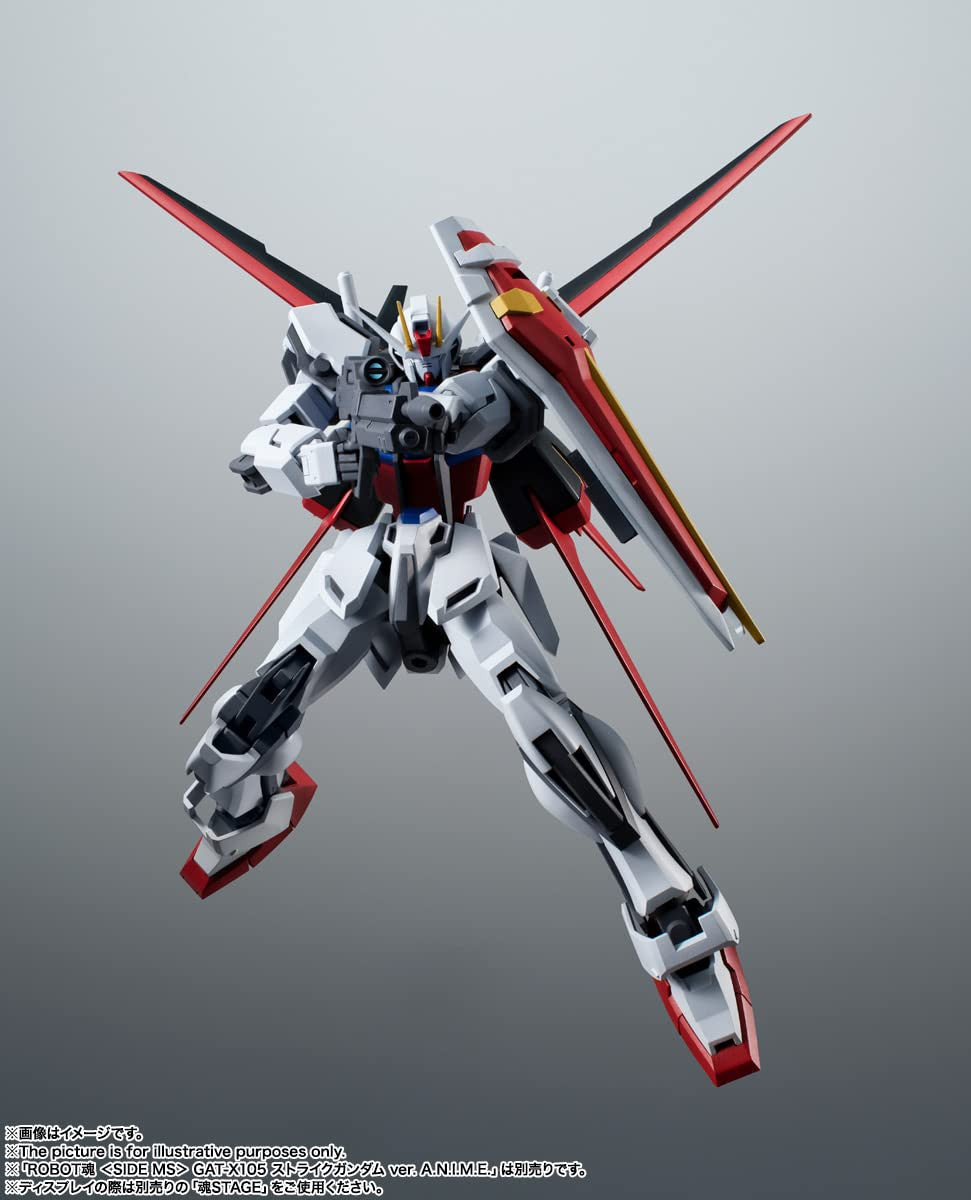 Mobile Suit Gundam Seed Side MS Aile Striker & Option Parts Set Bandai Spirits The Robot Spirits Figure Tamashii Nations AQM/E-X01 BAS63749