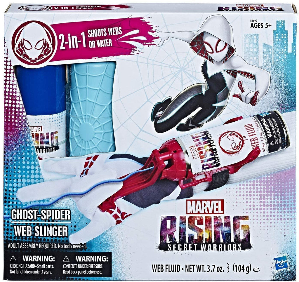 Marvel Rising Secret Warrior Ghost Spider Web Slinger - 2-in-1 Shoots Webs or Water