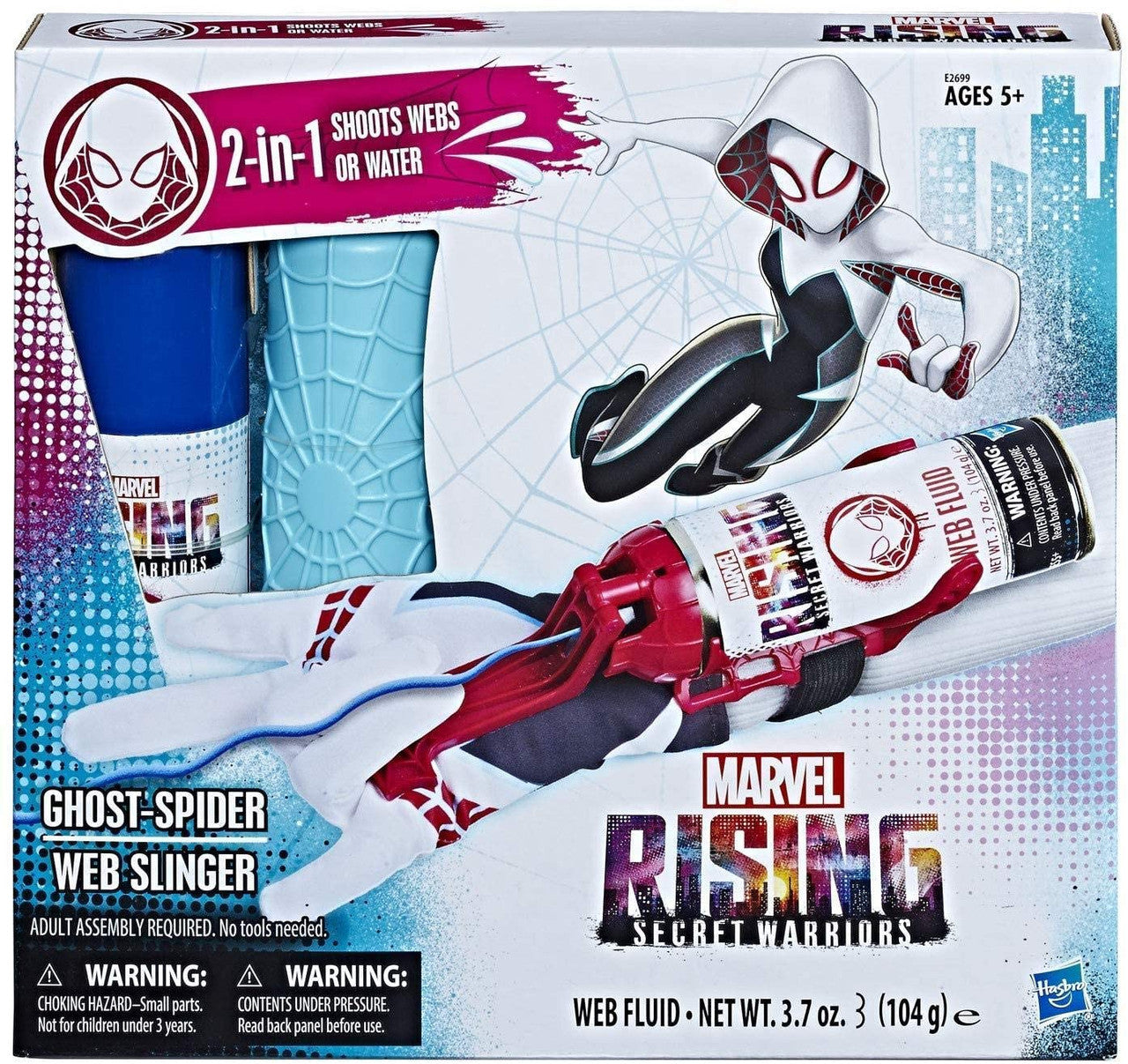 Marvel Rising Secret Warrior Ghost Spider Web Slinger - 2-in-1 Shoots Webs or Water