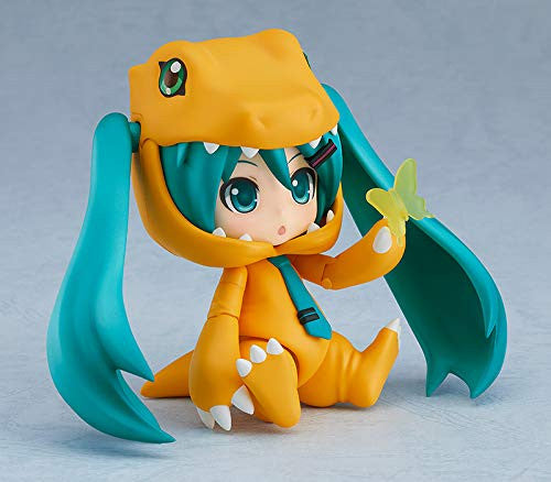 Good Smile Character Vocal Series 01: Hatsune Miku/Digimon Adventure (Kigurumi Agumon Version) Nendoroid Action Figure