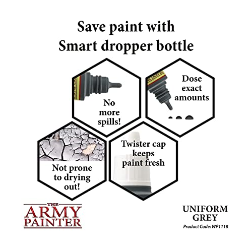 The Army Painter Warpaint Uniform Grey Non Toxic Acrylic Paints 18ml WP1118