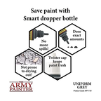 The Army Painter Warpaint Uniform Grey Non Toxic Acrylic Paints 18ml WP1118