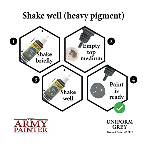 The Army Painter Warpaint Uniform Grey Non Toxic Acrylic Paints 18ml WP1118