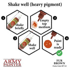 The Army Painter Warpaint Fur Brown Non Toxic Acrylic Paints 18ml WP1122