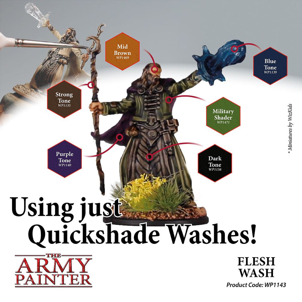The Army Painter Quickshade Flesh Wash Non Toxic Wash Paint 18ml WP1143