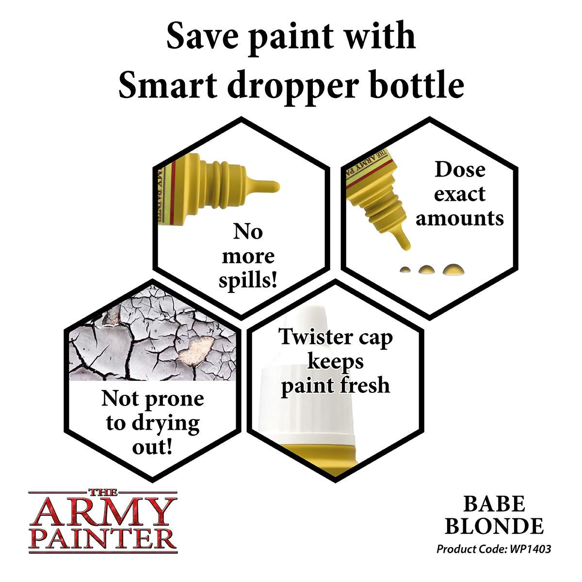 The Army Painter Warpaint Babe Blonde Non Toxic Acrylic Paints 18ml WP1403