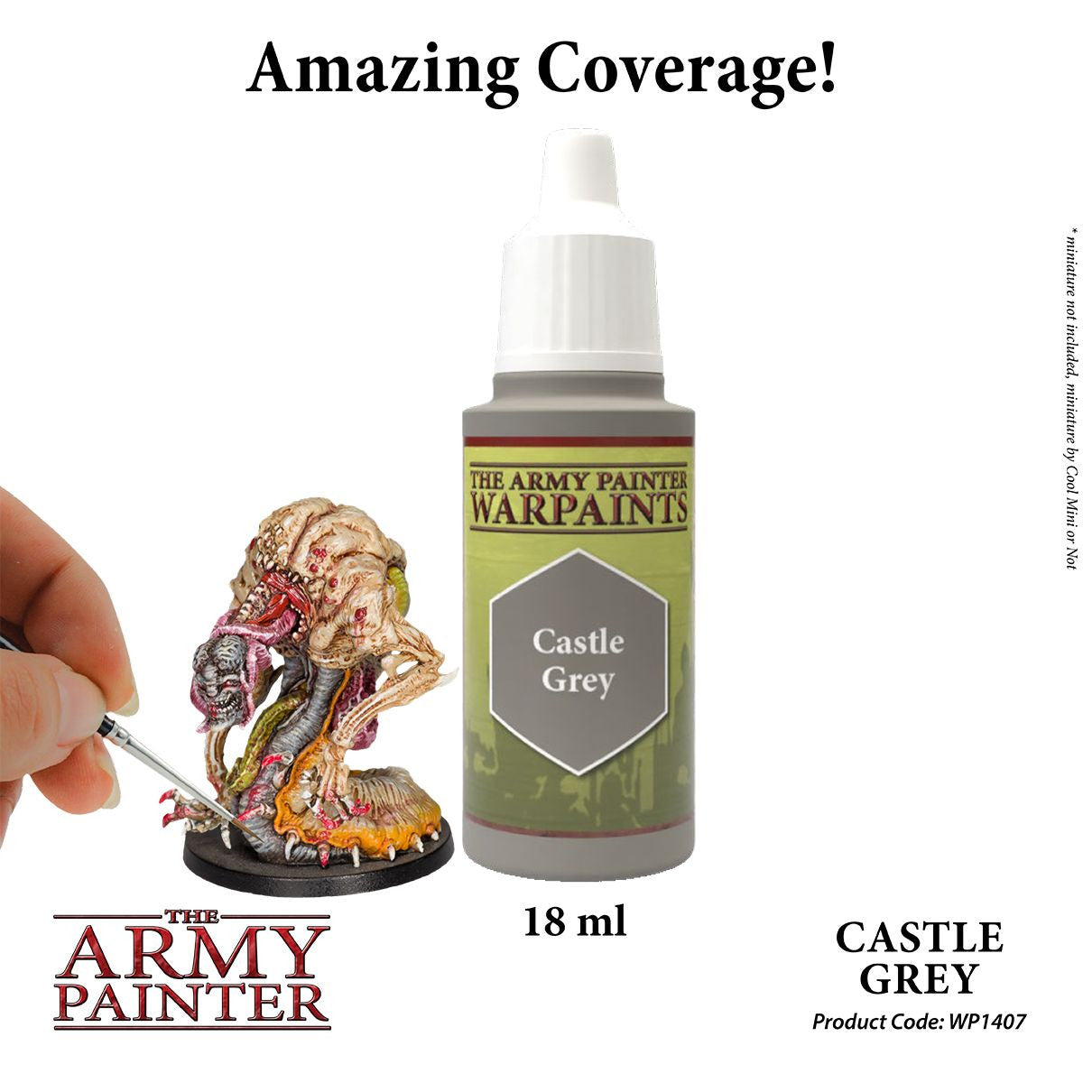 The Army Painter Warpaint Castle Grey Non Toxic Acrylic Paints 18ml WP1407