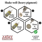 The Army Painter Warpaint Castle Grey Non Toxic Acrylic Paints 18ml WP1407