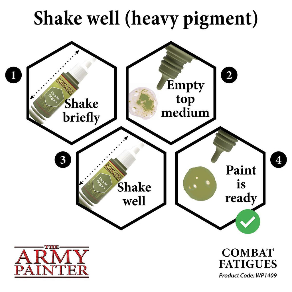 The Army Painter Warpaint Combat Fatigues Non Toxic Acrylic Paints 18ml WP1409