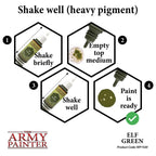 The Army Painter Warpaint Elf Green Non Toxic Acrylic Paints 18ml WP1420
