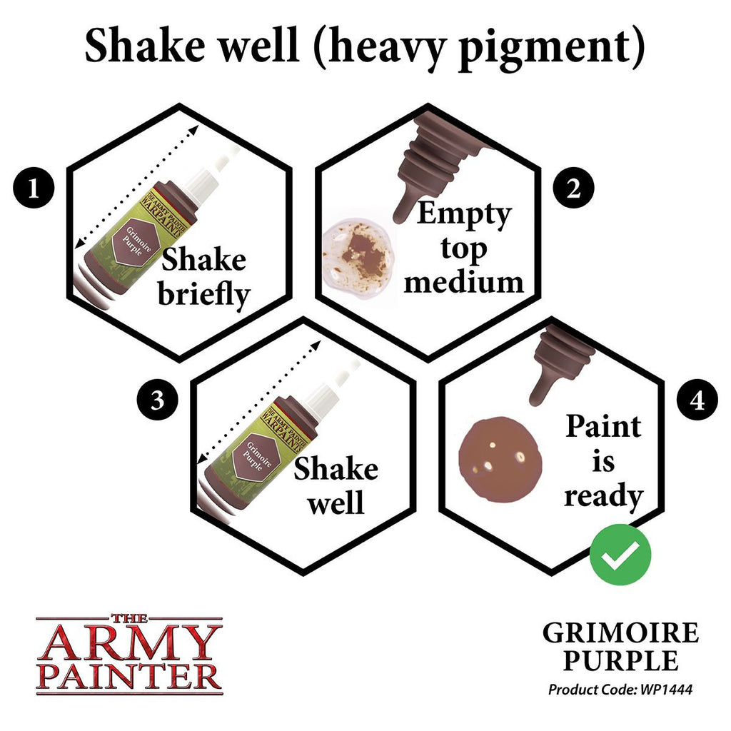 The Army Painter Warpaint Grimoire Purple Non Toxic Acrylic Paints 18ml WP1444