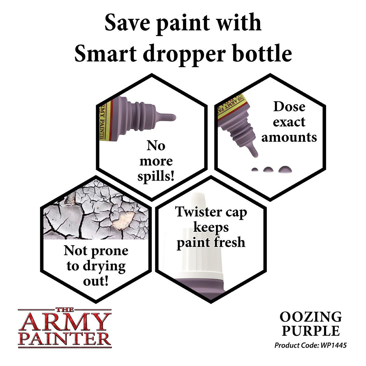 The Army Painter Warpaint Oozing Purple Non Toxic Acrylic Paints 18ml WP1445