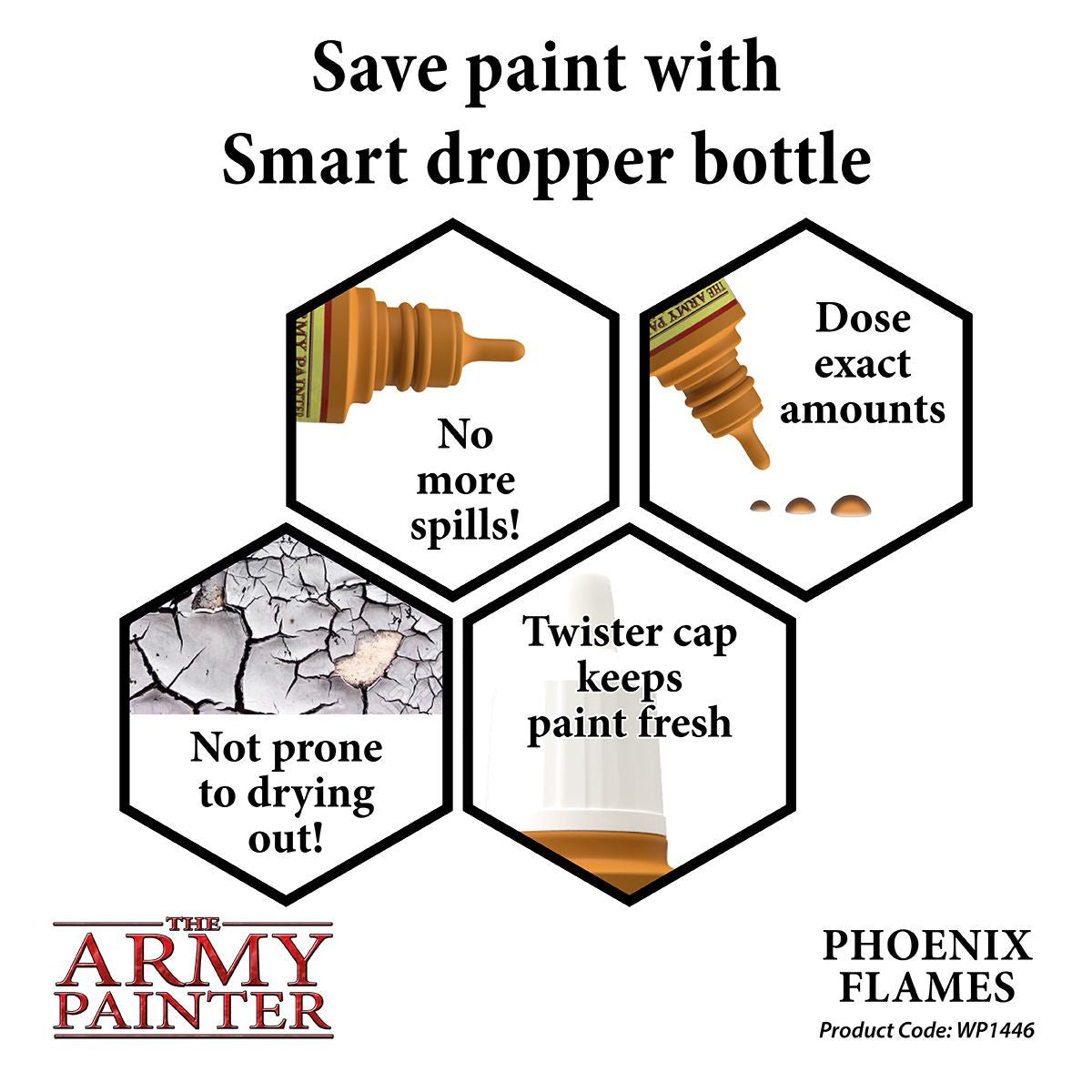 The Army Painter Warpaint Phoenix Flames Non Toxic Acrylic Paints 18ml WP1446