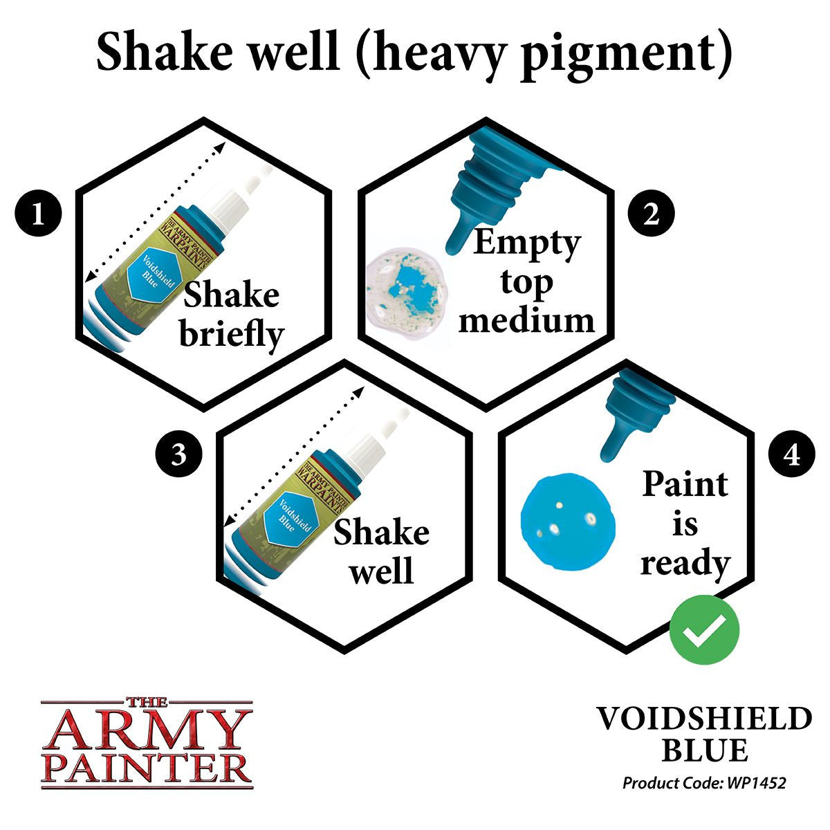 The Army Painter Warpaint Voidshield Blue Non Toxic Acrylic Paints 18ml WP1452