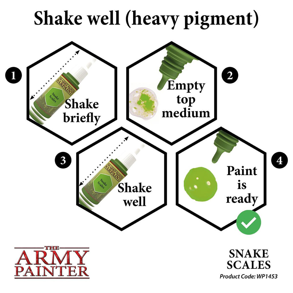 The Army Painter Warpaint Snake Scales Non Toxic Acrylic Paints 18ml WP1453