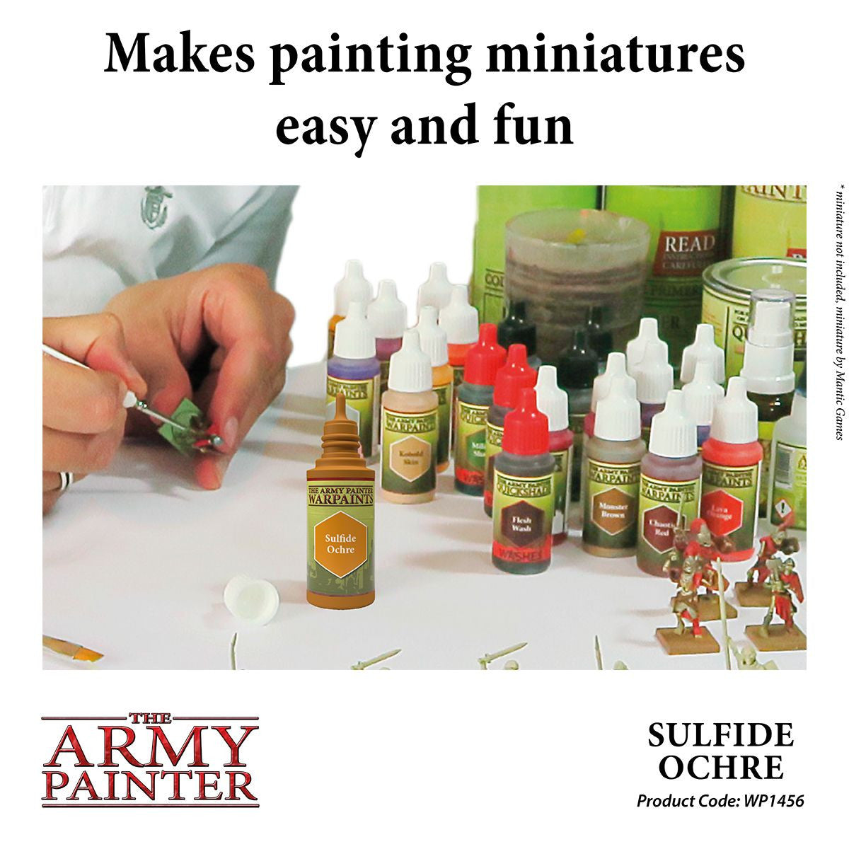The Army Painter Warpaint Sulfide Ochre Non Toxic Acrylic Paints 18ml WP1456