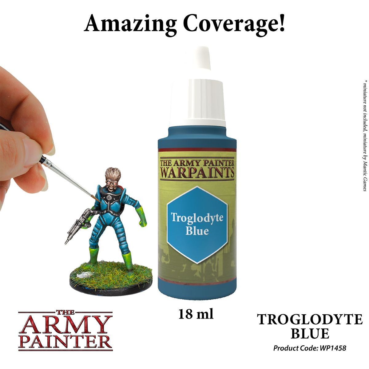 The Army Painter Warpaint Troglodyte Blue Non Toxic Acrylic Paints 18ml WP1458