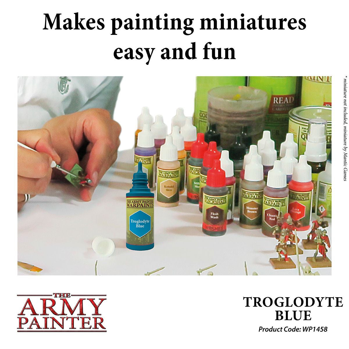 The Army Painter Warpaint Troglodyte Blue Non Toxic Acrylic Paints 18ml WP1458