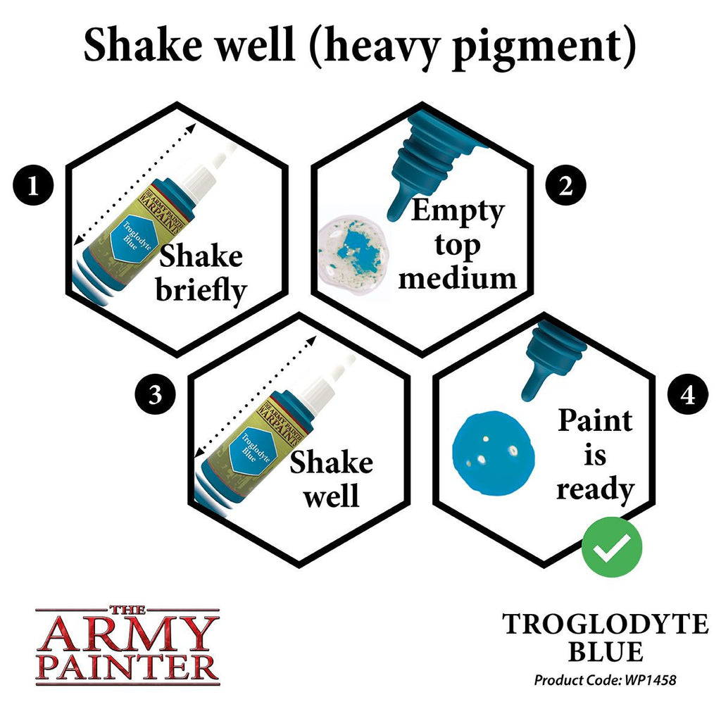 The Army Painter Warpaint Troglodyte Blue Non Toxic Acrylic Paints 18ml WP1458