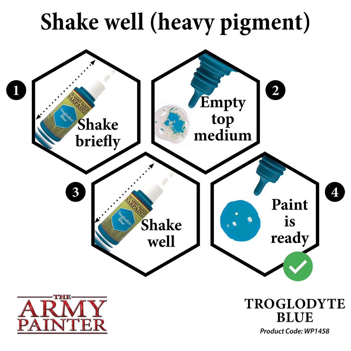 The Army Painter Warpaint Troglodyte Blue Non Toxic Acrylic Paints 18ml WP1458