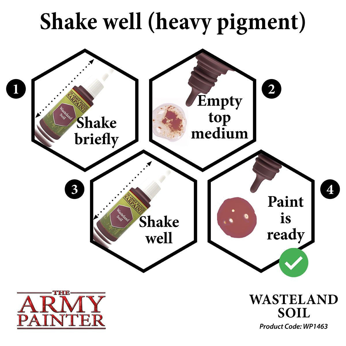 The Army Painter Warpaint Wasteland Soil Non Toxic Acrylic Paints 18ml WP1463