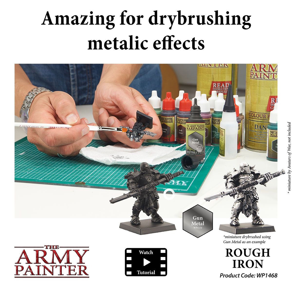 The Army Painter Warpaint Rough Iron Non Toxic Acrylic Paints 18ml WP1468