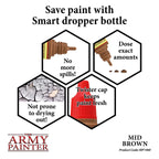 The Army Painter Warpaint Mid Brown Non Toxic Acrylic Paints 18ml WP1469