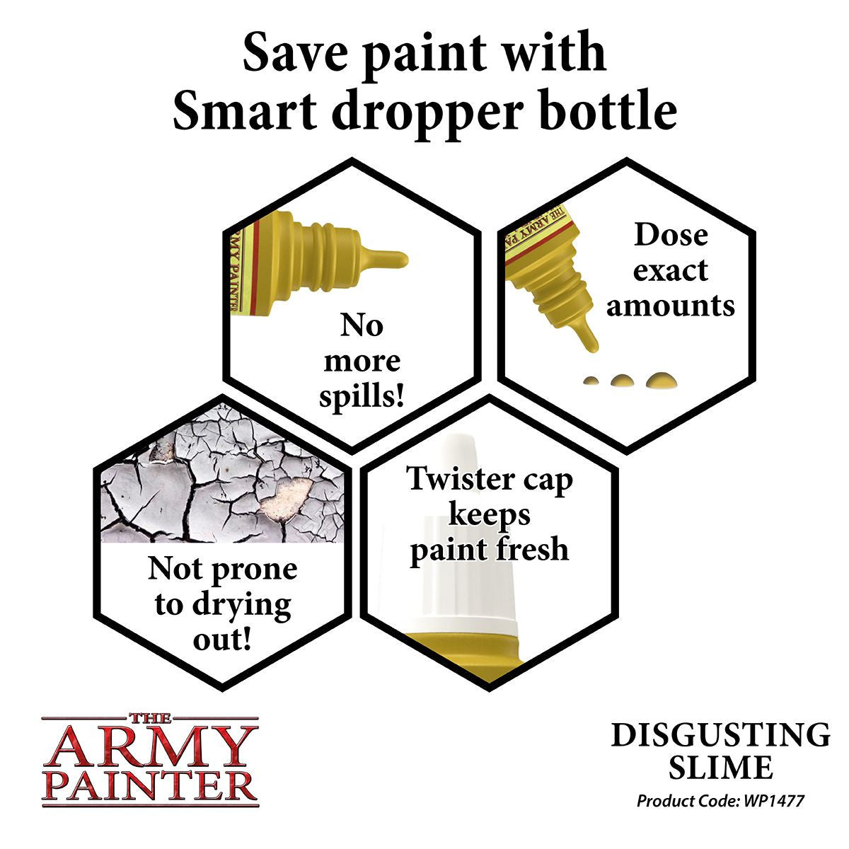 The Army Painter Warpaint Effects Disgusting Slime Non Toxic Acrylic Paints 18ml WP1477