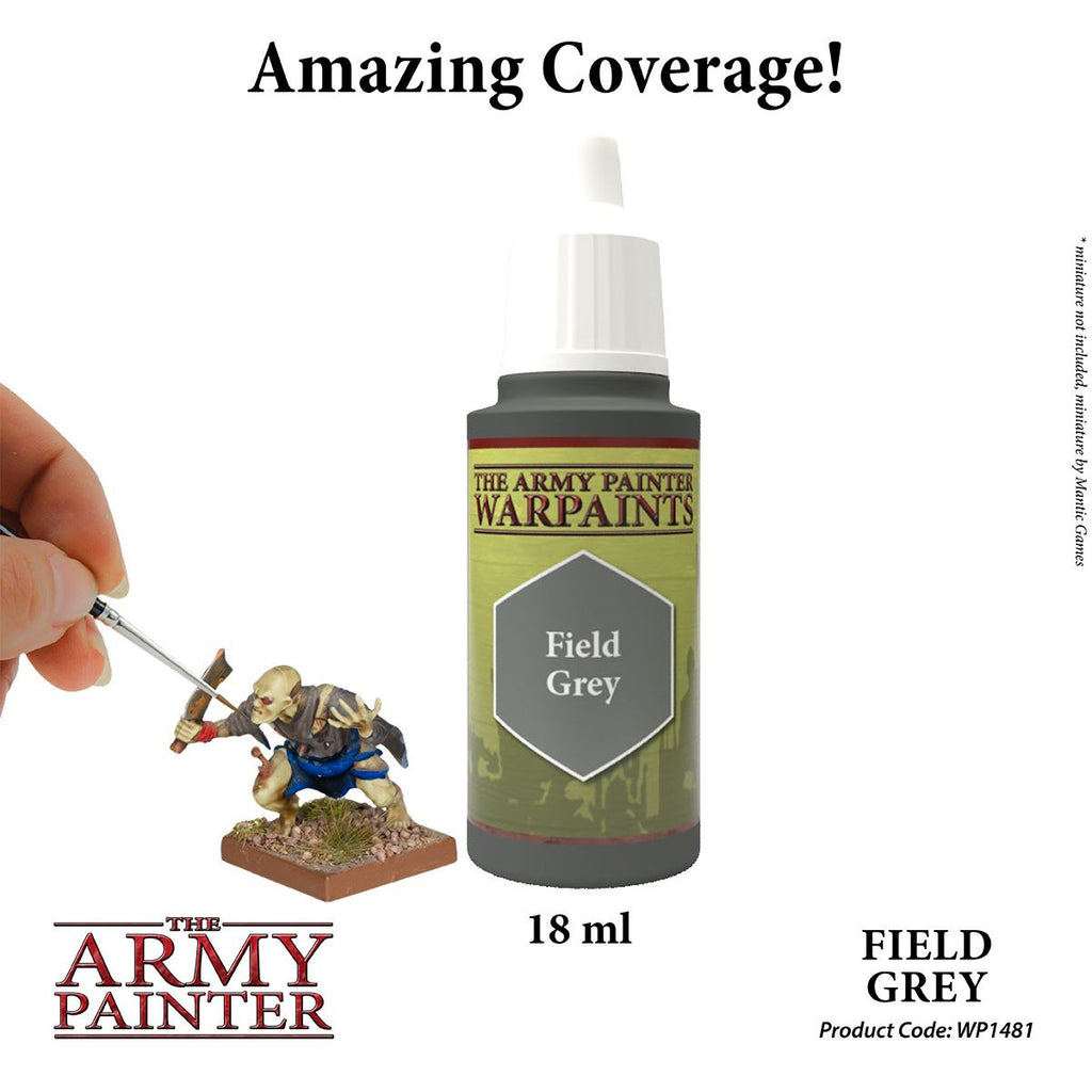 The Army Painter Warpaint Field Grey Non Toxic Acrylic Paints 18ml WP1481