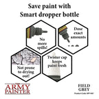 The Army Painter Warpaint Field Grey Non Toxic Acrylic Paints 18ml WP1481