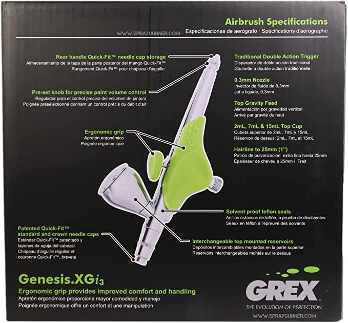 Grex GCK05 GenesisXGi3 Airbrush Combo Kit GCK05