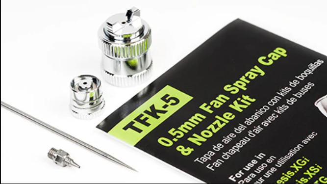 Grex 0.5Mm Fan Spray Cap & Nozzle Kit For Tg Ts Xgi & Xsi Airbrushes TFK-5