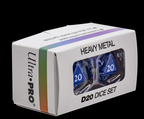 Ultra PRO Dungeons & Dragons Vivid Heavy Metal D20 Dice Set Blue 2 Ct UP Your Gaming 20 Sided Dice UPI-15936