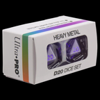 Ultra PRO Dungeons & Dragons Vivid Heavy Metal D20 Dice Set Purple 2ct UP Your Gaming With High Quality 20 Sided Dice UPI-15938