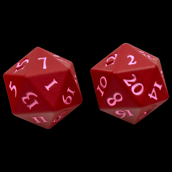 Ultra PRO Dungeons & Dragons Vivid Heavy Metal D20 Dice Set Red 2ct UP Your Gaming With High Quality 20 Sided Dice UPI-15939