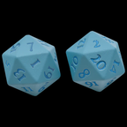 Ultra PRO Dungeons & Dragons Vivid Heavy Metal D20 Dice Set Light Blue 2ct UP Your Gaming 20 Sided Dice UPI-15940