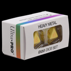 Ultra PRO Dungeons & Dragons Vivid Heavy Metal D20 Dice Set Yellow 2ct UP Your Gaming 20 Sided Dice UPI-15941