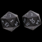 Ultra PRO Vivid Heavy Metal D20 Dice Set Black 2ct. - UP Your Gaming With High Quality 20 Sided Dice UPI-15943