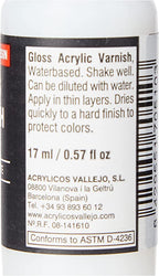 Vallejo Gloss Varnish Non Toxic Acrylic Paint 17ml VAL-70510