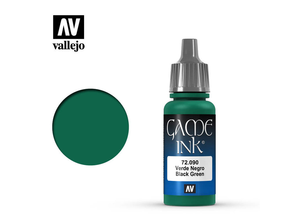 Vallejo Game Color Black Green Acrylic Non Toxic Paints 17ml VAL-72090