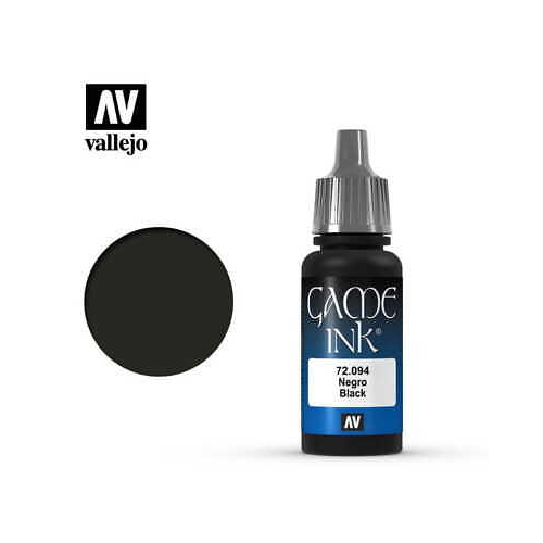 Vallejo Black Game Color 2 Acrylic Non Toxic Paints 17ml VAL-72094