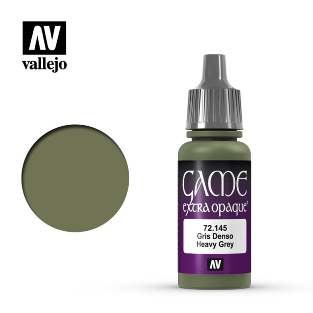 Vallejo Game Color Heavy Grey X-Opaque Non Toxic Acrylic Paints 17ml VAL-72145