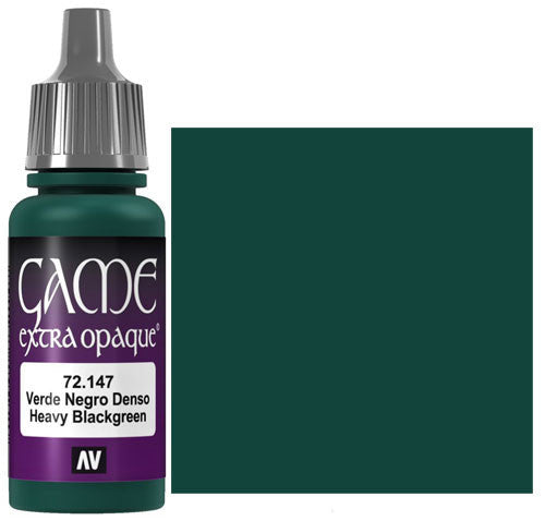 Vallejo Game Color Heavy Blackgreen X-Opaque Non Toxic Acrylic Paints 17ml VAL-72147