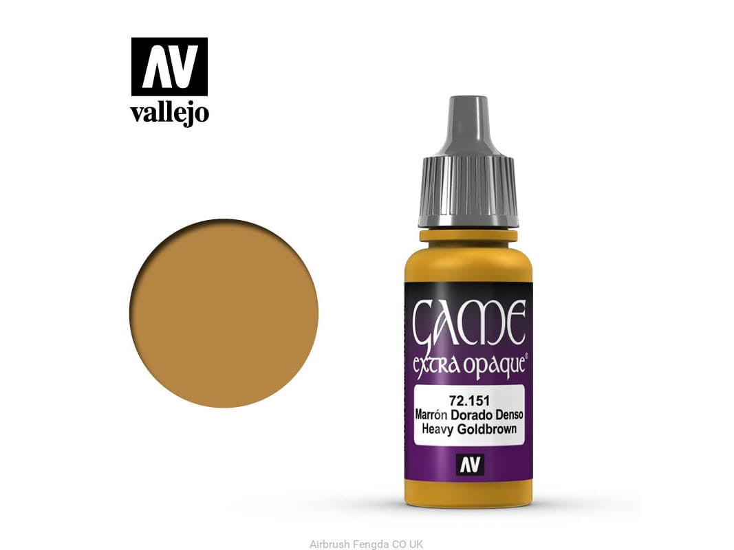 Vallejo Game Color Heavy Gold brown X-Opaque Non Toxic Acrylic Paints 17ml VAL-72151