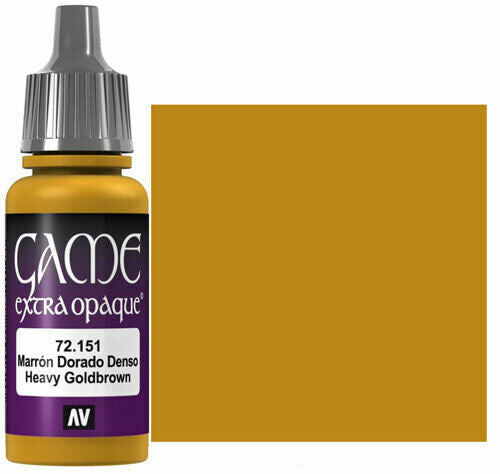 Vallejo Game Color Heavy Gold brown X-Opaque Non Toxic Acrylic Paints 17ml VAL-72151
