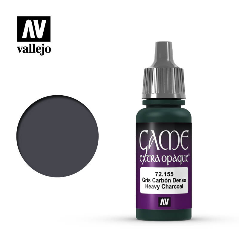 Vallejo Game Color Heavy Charcoal X-Opaque Paint Non Toxic Acrylic Paints 17ml VAL-72155