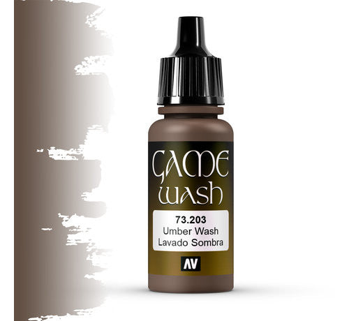Vallejo Game Color Umber Wash Acrylic Non Toxic Paints 17ml VAL-73203